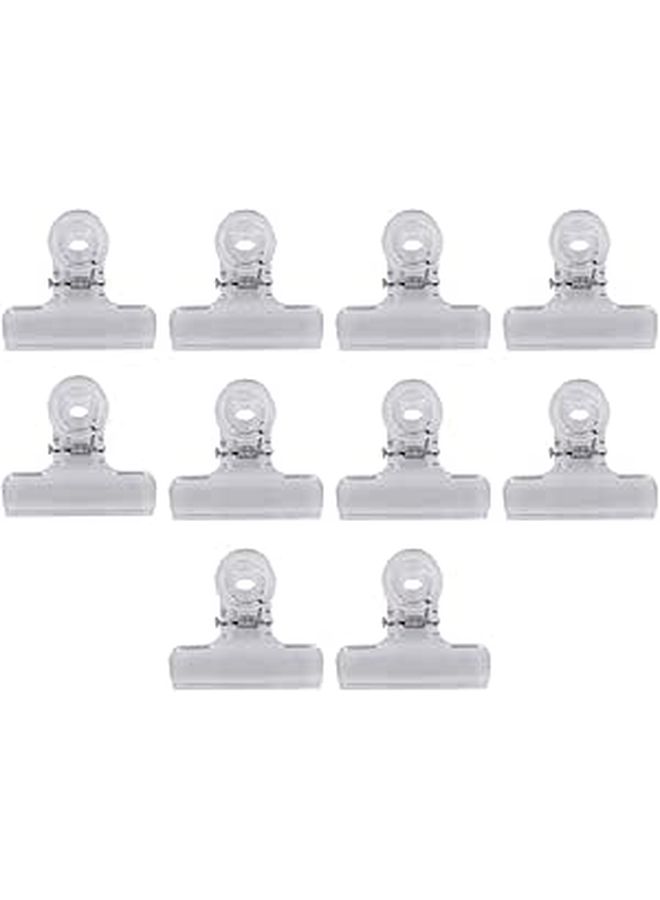 50mm Plastic Binder Clips 10 Pack Small Paper File Folder Clips for Office School Stationery - Image 1