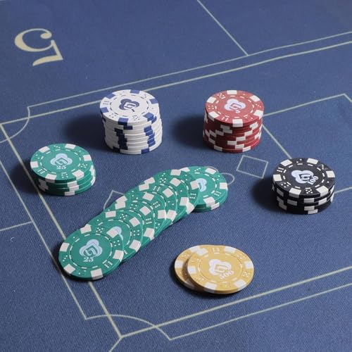 Serveuttam Pokar Chips for Professional Pokar - 11.5 gram Ceramic Casino Chip Poker for Texas Hold'em, Blackjack (100 Chips) - Image 2