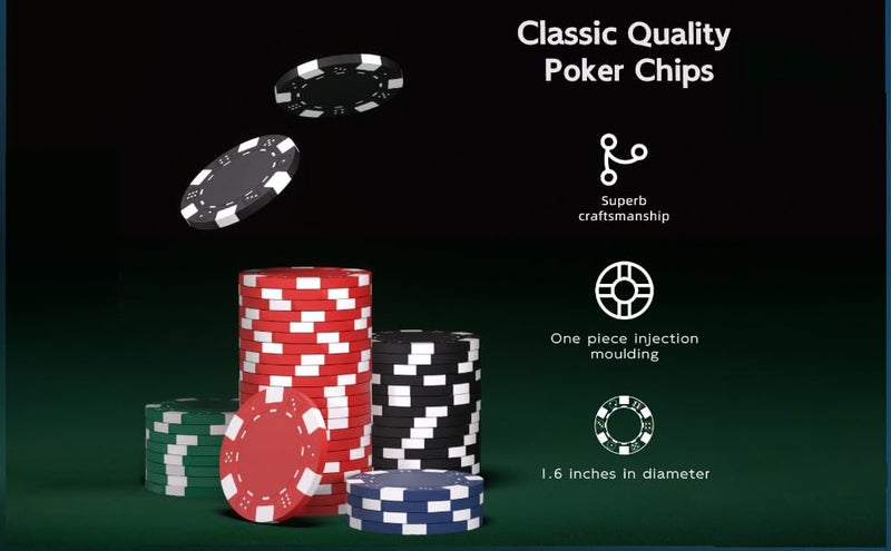Serveuttam Pokar Chips for Professional Pokar - 11.5 gram Ceramic Casino Chip Poker for Texas Hold'em, Blackjack (100 Chips) - Image 5