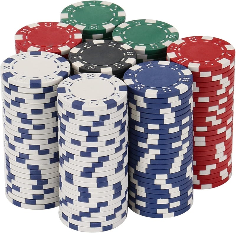 Serveuttam Pokar Chips for Professional Pokar - 11.5 gram Ceramic Casino Chip Poker for Texas Hold'em, Blackjack (100 Chips) - Image 1