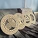 Tucocoo Celtic Symbol Wall Decor 12 Wooden Sacred Geometry 4Pcs Set Tree of Life Celtic Cross Trinity Knot Triple Spiral Symbol Nordic Celtic Rune Wood Sign Irish Wall Art Wood Art Paint DIY Graffiti Decor - Image 2