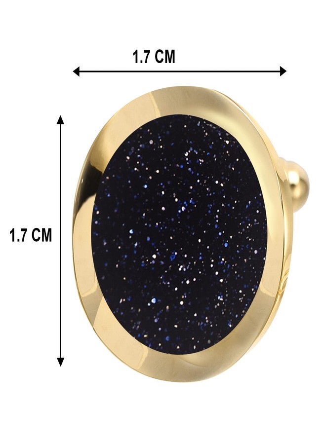 Peora Black Gold Two Tone Cufflinks Set Stylish Accessories for Men & Boys Wedding Business Gift (PX9CL119G) - Image 4