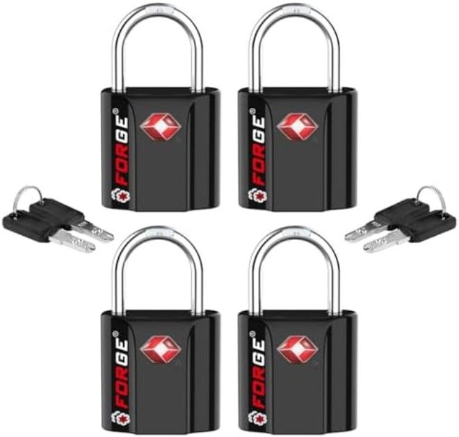 Middle East hit product Luggage Locks, Ultra-Secure Dimple Key Travel Locks with Zinc Alloy Body, Black 4 Pack - Image 3