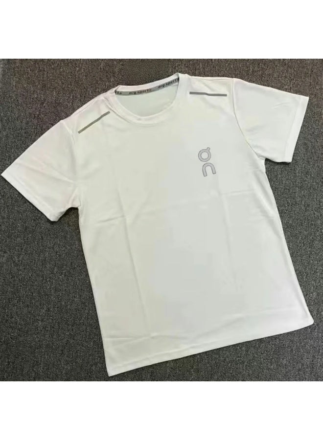 أون ON Ice Silk بأكمام قصيرة أبيض منعش سريع الجفاف