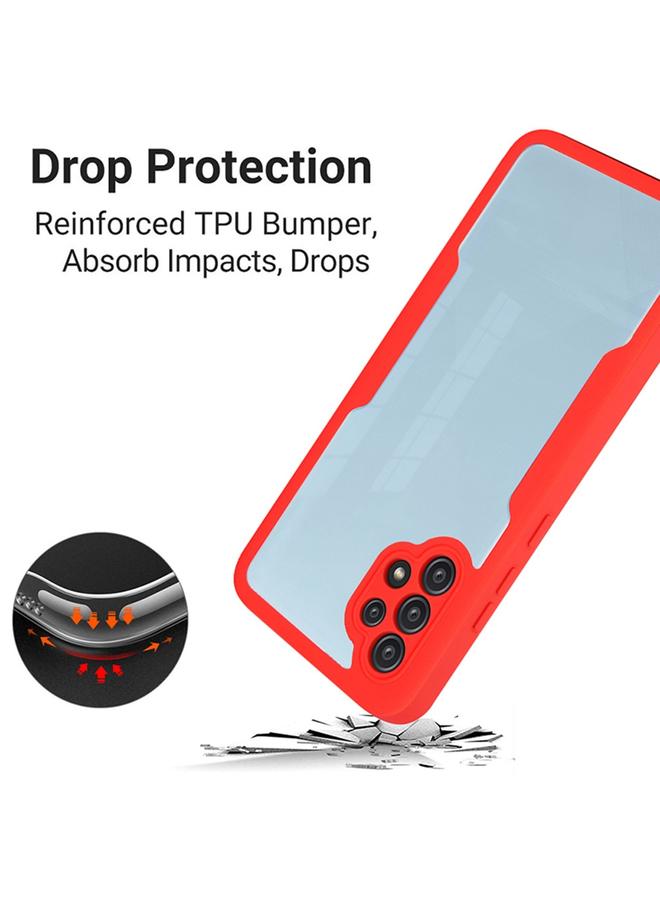 S-TOP Case For Samsung Galaxy A32 4G Acrylic + TPU 360 Degrees Full Coverage Shockproof Phone Case - Image 3