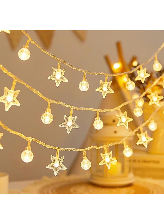 Oasisgalore Fairy Star String Light 10M 80Led Twinkle Fairy Lights Decorations With Usb+Battery Powered Indoor Outdoor Hanging Lights For Home Party Patio Backyard Camp Tent  - Image 1