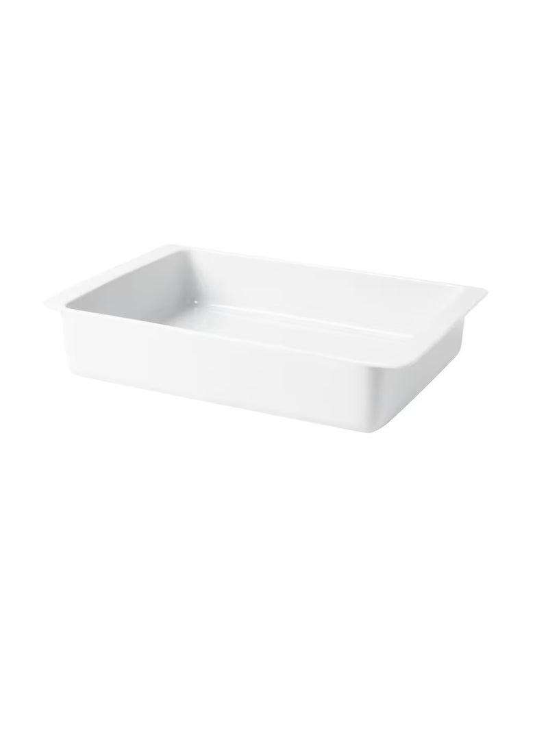 صحن فرن أبيض 38x26 سم - Image 2