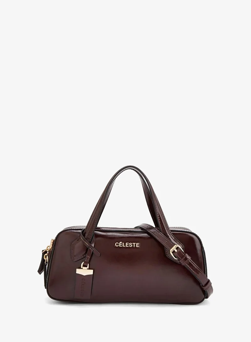 Solid Shoulder Bag With Detachable Strap