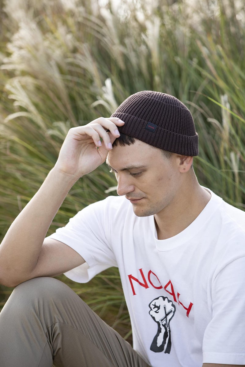 DASMINI Fisherman Beanie Hats for Men Women,Knit Trawler Rollup Edge Skull Cap,Watch Cap,Docker Beanie Spring Fall Short Mini Hats (Brown, Size M) - Image 2