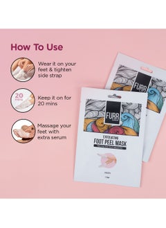 Furr FURR Peeling & Exfoliating Foot Mask, Reduces Dry Skin & Hard Calluses, Moisturizes & Hydrates Feet For Soft & Smooth Skin, 1 Pair  - Image 2