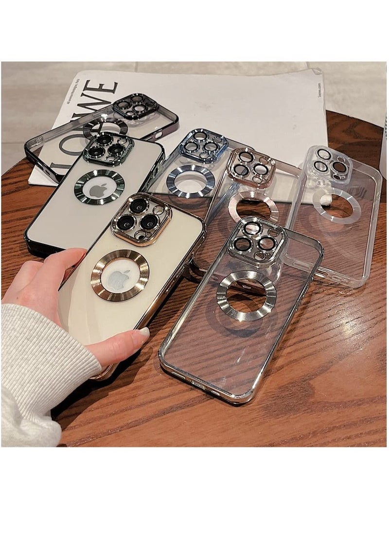 IAF Apple iPhone 11 Pro Max Case Clear Silicone Logo View Design, Camera Lens Protection Luxury Plating Soft Back Cover Slim Shockproof Phone Case for Apple iPhone 11 Pro Max - Image 5