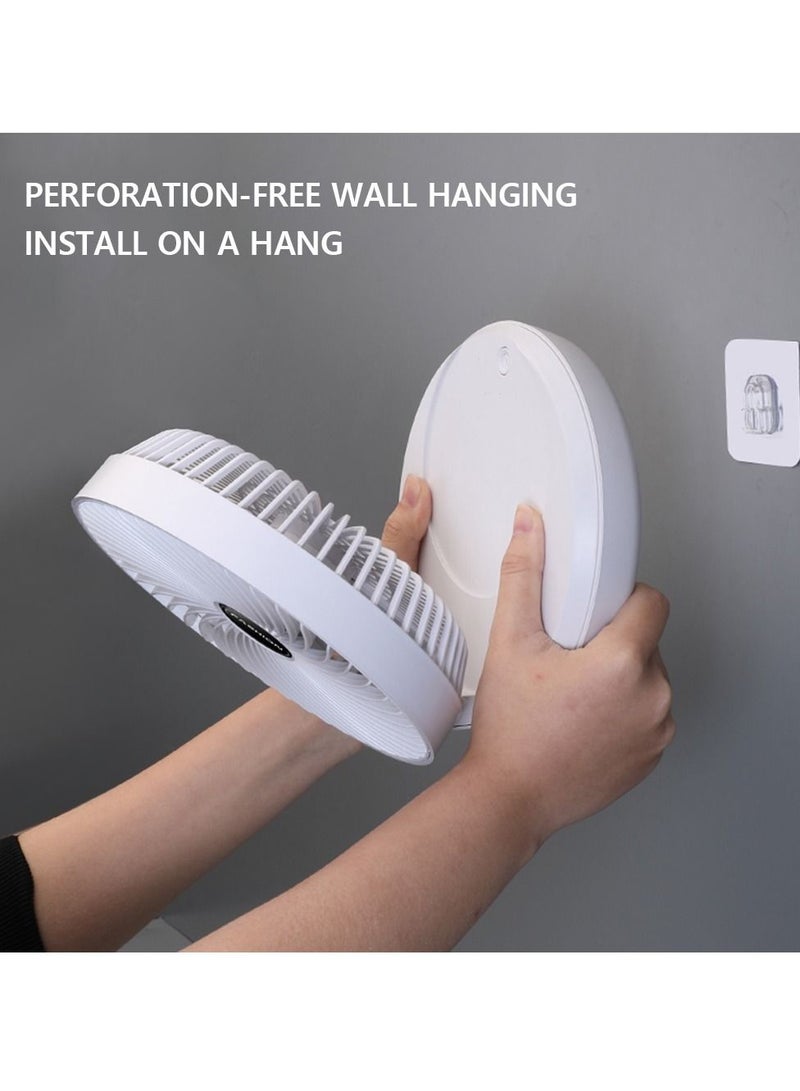 إندر B مروحة قابلة للطي لسطح المكتب ، مروحة مكتب كهربائية صغيرة محمولة ، مروحة تبريد منخفضة الضوضاء مع رأس قابل للتعديل للمنزل وغرفة النوم والمكتب (أبيض) - Image 3