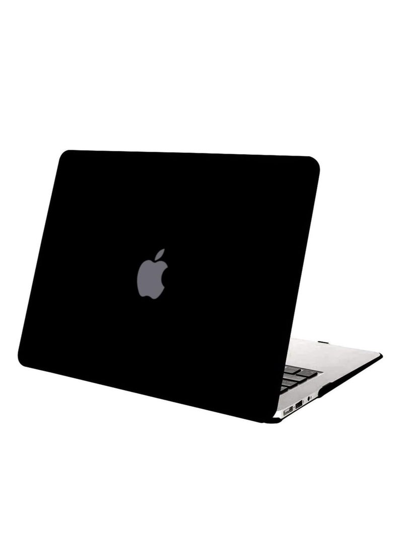 New Model MacBook Air 13 Inch Case 2020 2019 2018 Release A2337 M1 A2179 A1932 Plastic Hard Shell Case Cover Only Compatible With MacBook Air 13 Inch With Retina Display Black - Image 3