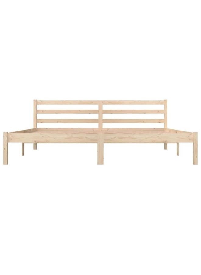 vidaxl vidaXL Bed Frame Solid Wood Pine 180x200 cm Super King Size  - Image 2