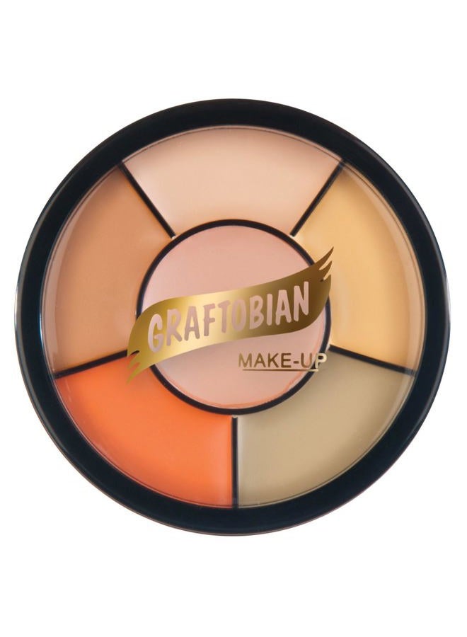 Graftobian Corrector Wheel - Light | Professional Full-Coverage Color Corrector for Blemishes, Tattoos, Birthmarks & Skin Discoloration | Highly Pigmented, Blendable Concealer for Flawless Complexion - Image 1