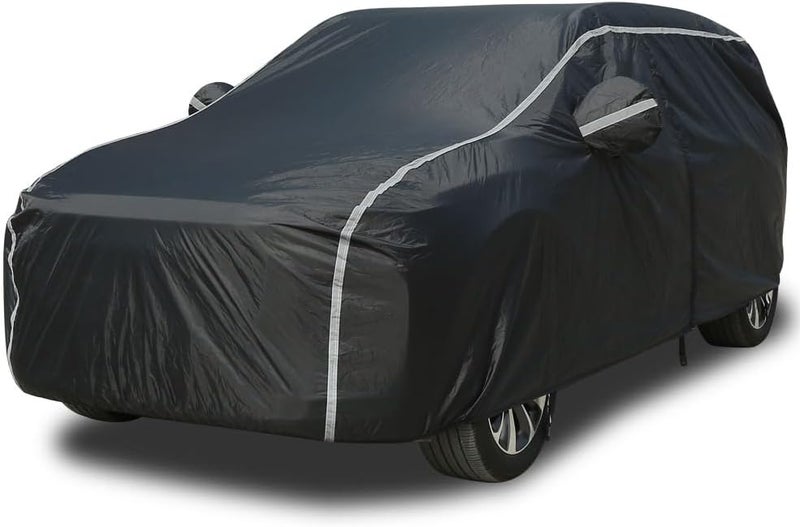 Coverado Waterproof All Weather Car Cover for SUV (206-215 inches) - Black with Zipper Door - Image 1