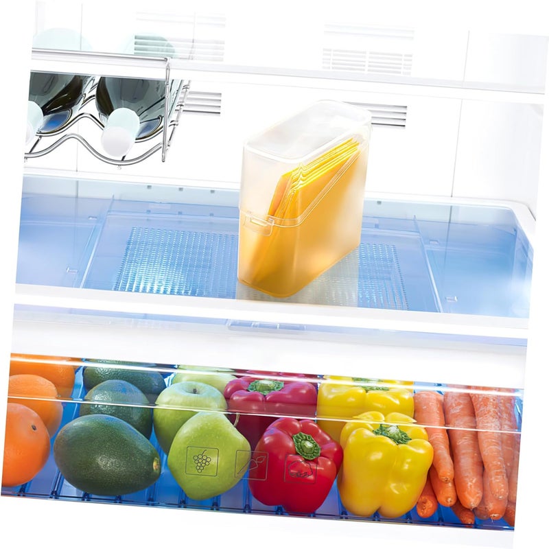 VOSAREA Transparent Cheese Storage Box with Lid for Fridge Crisper Airtight Food Container for Sliced and Block Cheese Smooth Rounded Edges for Safe Handling in Kitchen Restaurant Food - Image 5