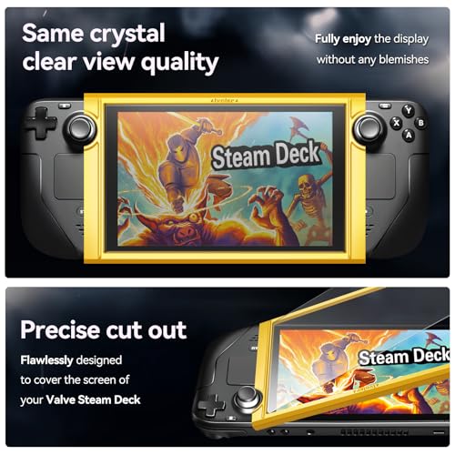 ivoler 2-Pack anti-glare Etched Screen Protector for Steam Deck 7.0''/Steam Deck OLED 7.4'', Matte Anti Glare Tempered Glass with Alignment Frame Anti-Scratch Full Coverage Guard for Steam Deck - Image 3
