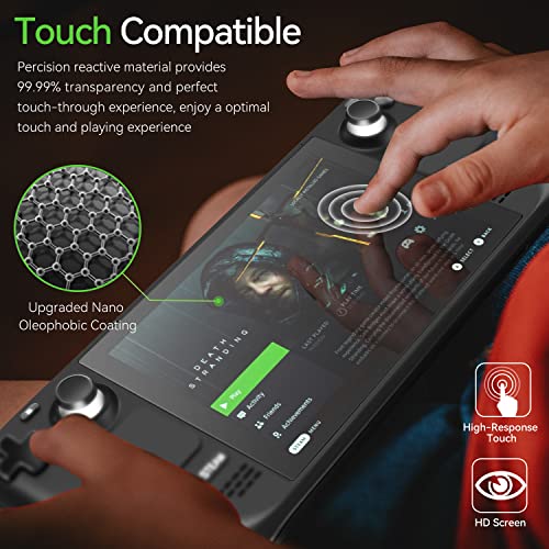 ivoler 2-Pack anti-glare Etched Screen Protector for Steam Deck 7.0''/Steam Deck OLED 7.4'', Matte Anti Glare Tempered Glass with Alignment Frame Anti-Scratch Full Coverage Guard for Steam Deck - Image 4