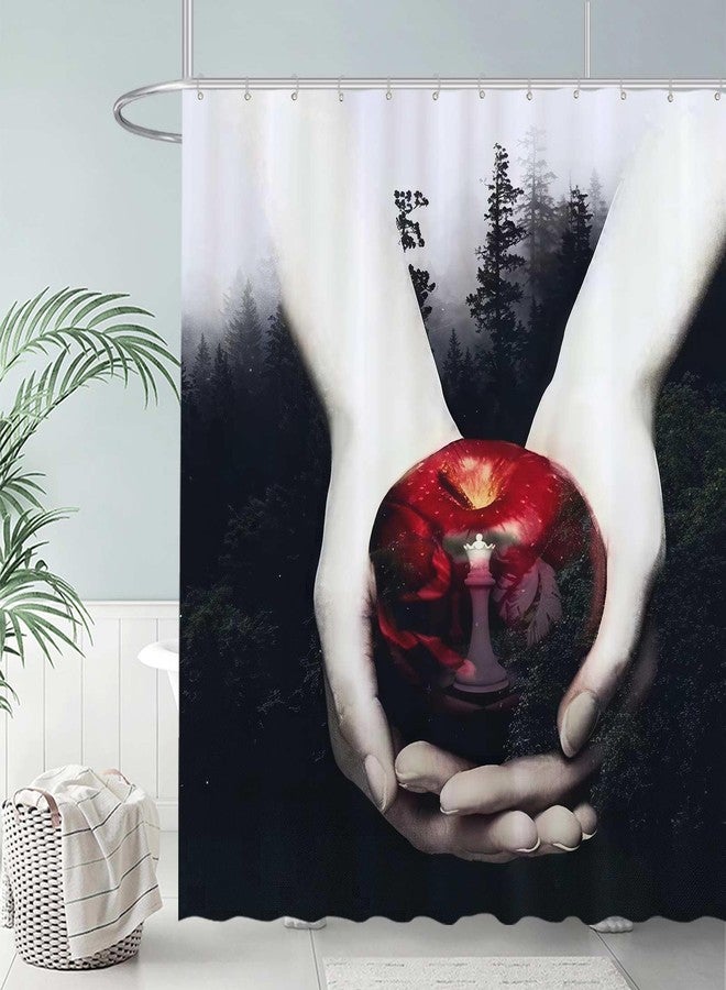 Funnytree Nightfall Romance Shower Curtain, Vampire Bathroom Decor, Waterproof Fabric Durable Easy Care Washable, 72"X72"(Hooks Not Included) SC00114-002 - Image 2