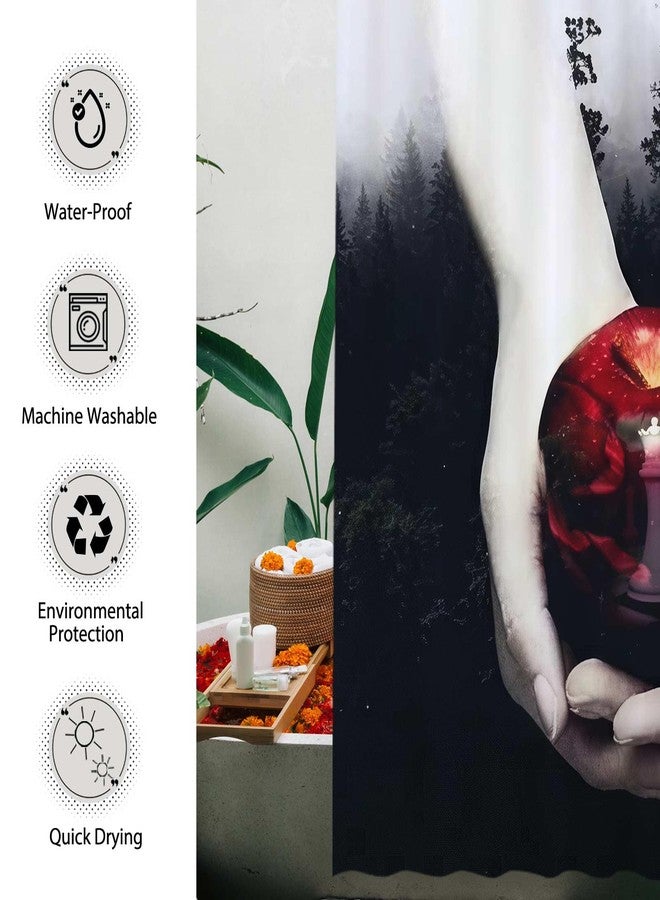 Funnytree Nightfall Romance Shower Curtain, Vampire Bathroom Decor, Waterproof Fabric Durable Easy Care Washable, 72"X72"(Hooks Not Included) SC00114-002 - Image 4