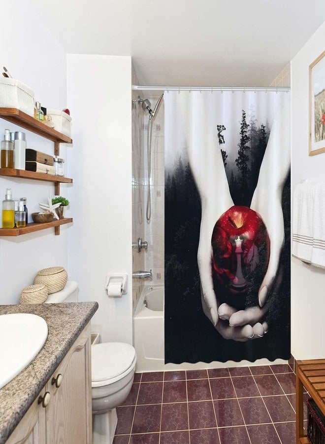 Funnytree Nightfall Romance Shower Curtain, Vampire Bathroom Decor, Waterproof Fabric Durable Easy Care Washable, 72"X72"(Hooks Not Included) SC00114-002 - Image 5