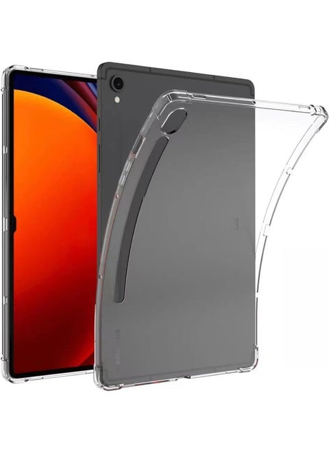 Back Case for 11 Samsung Galaxy Tab S9 Tablet 11 inch (2023 Release) (Model SM-X710/X716B/X718U) Transparent Soft Flexible TPU Back Shockproof Bumper 【4 Corner Protection】 Cover