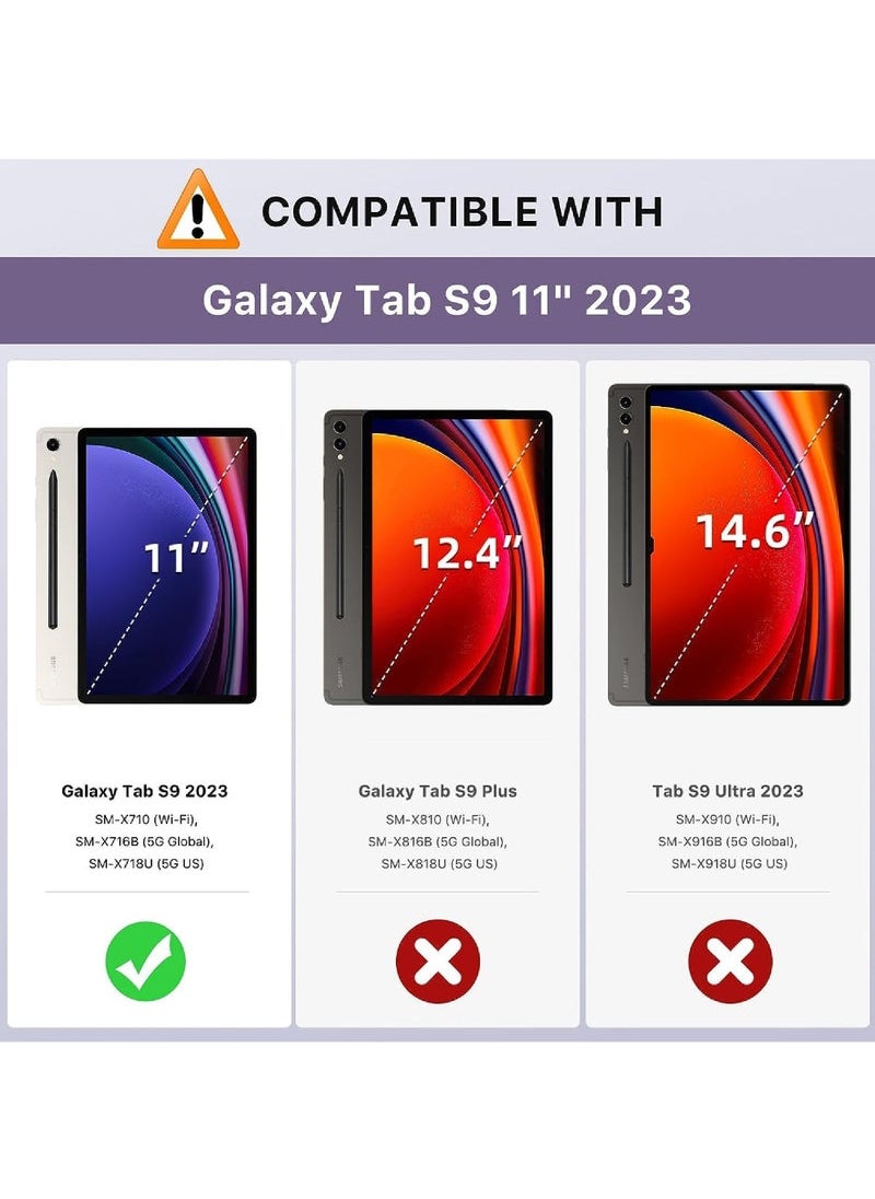 Captaintech - Back Case for 11 Samsung Galaxy Tab S9 Tablet 11 inch (2023 Release) (Model SM-X710/X716B/X718U) Transparent Soft Flexible TPU Back Shockproof Bumper 【4 Corner Protection】 Cover - Image 1