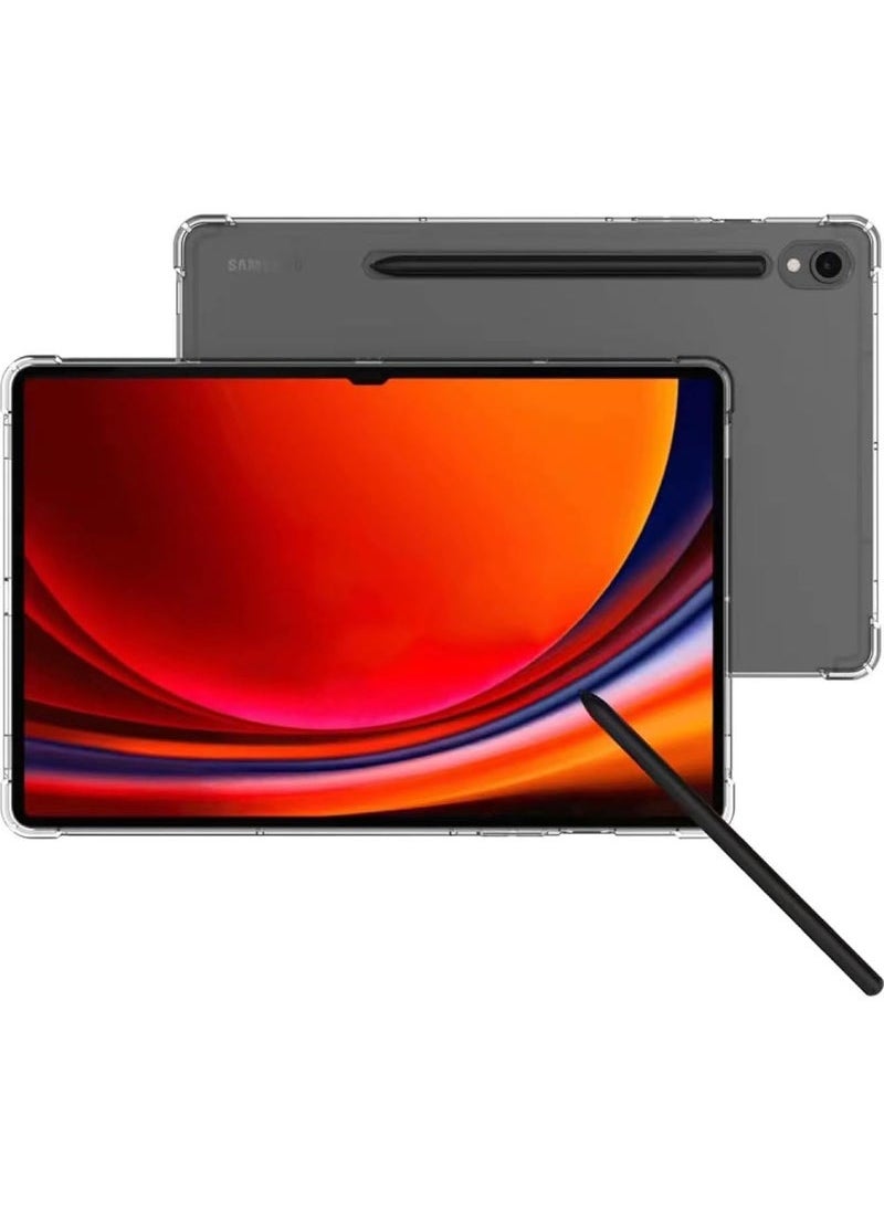 Captaintech - Back Case for 11 Samsung Galaxy Tab S9 Tablet 11 inch (2023 Release) (Model SM-X710/X716B/X718U) Transparent Soft Flexible TPU Back Shockproof Bumper 【4 Corner Protection】 Cover - Image 1