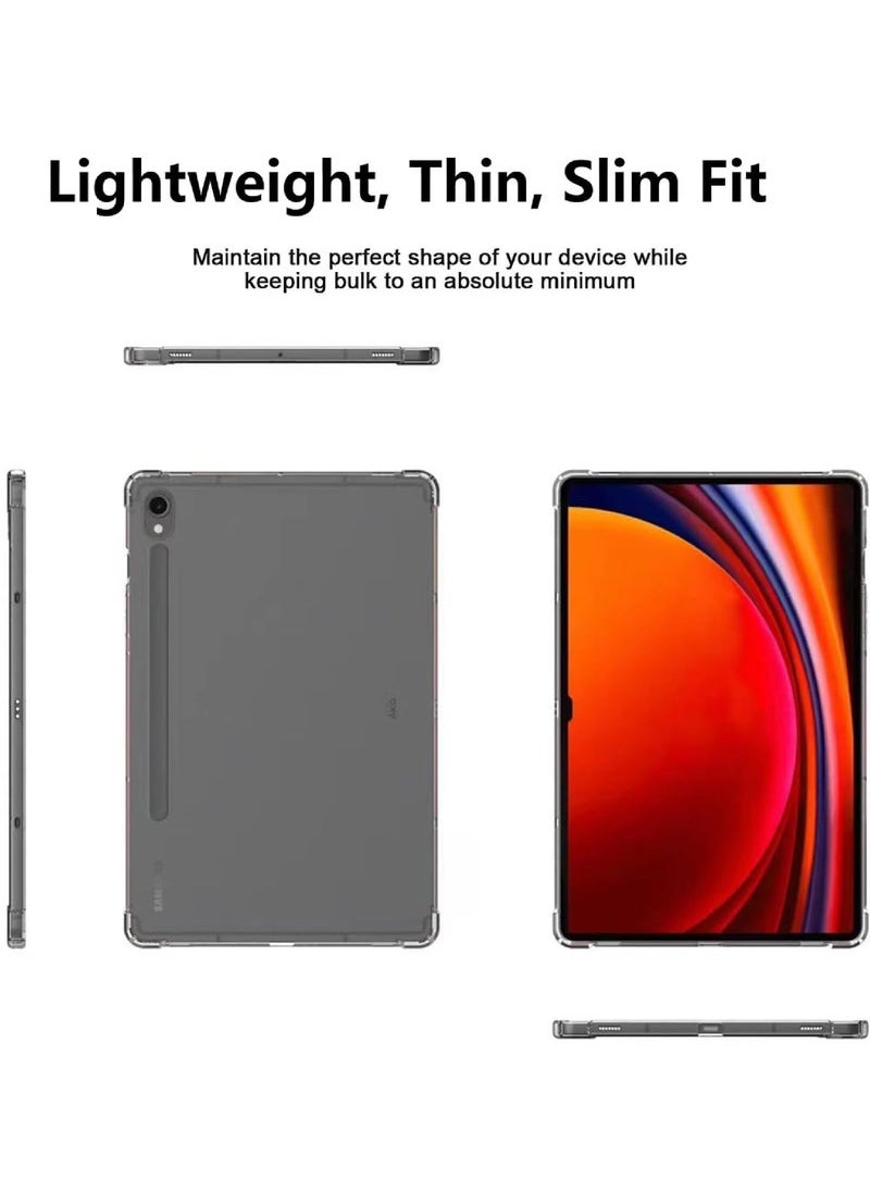 Captaintech - Back Case for 11 Samsung Galaxy Tab S9 Tablet 11 inch (2023 Release) (Model SM-X710/X716B/X718U) Transparent Soft Flexible TPU Back Shockproof Bumper 【4 Corner Protection】 Cover - Image 1