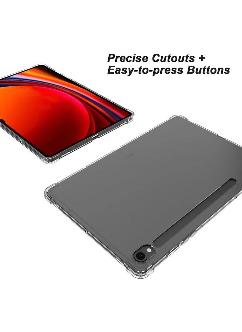 Captaintech - Back Case for 11 Samsung Galaxy Tab S9 Tablet 11 inch (2023 Release) (Model SM-X710/X716B/X718U) Transparent Soft Flexible TPU Back Shockproof Bumper 【4 Corner Protection】 Cover - Image 1