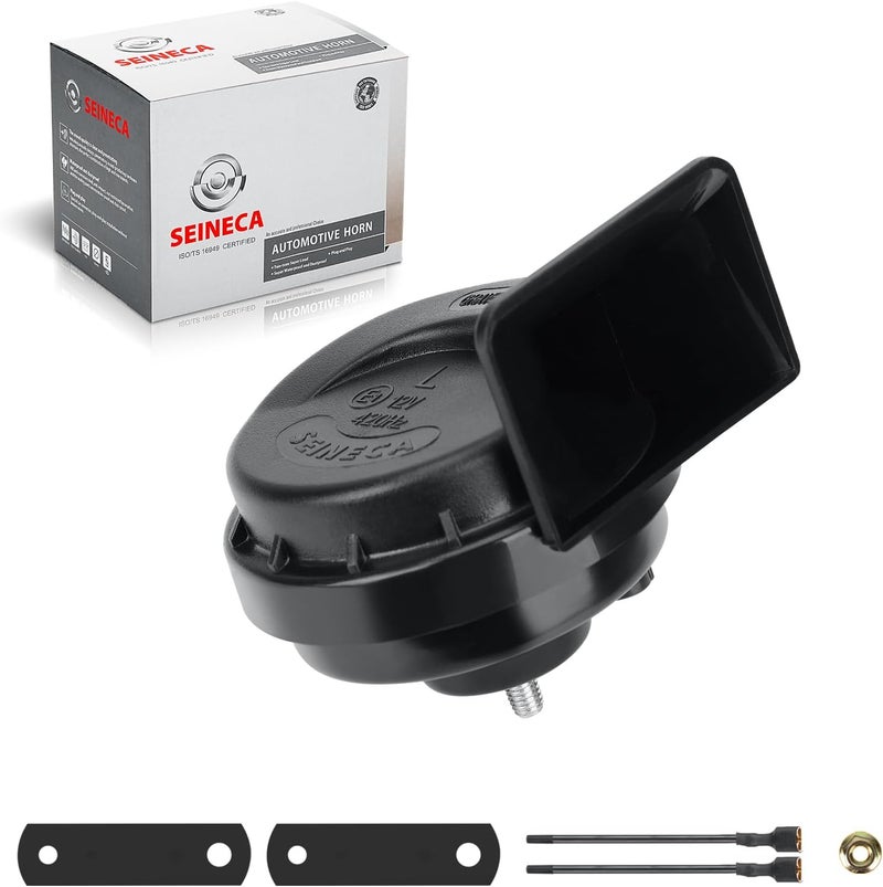 SEINECA Car Single Horn Loud Waterproof 12V High Tone Snail Electric Horn for Motorcycle Pickup RV SUV MPV Van Electric scooter. (High Tone) - Image 1
