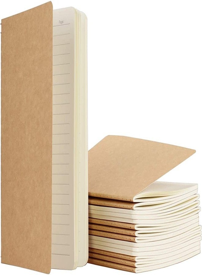 Edulearnable 6 Pcs Pack Kraft Notebook A5 Ruled Note Pad, Travel Journal 64 Pages/ 32 Sheets Memo Notepads Planner Perfect for Travel School - Image 1