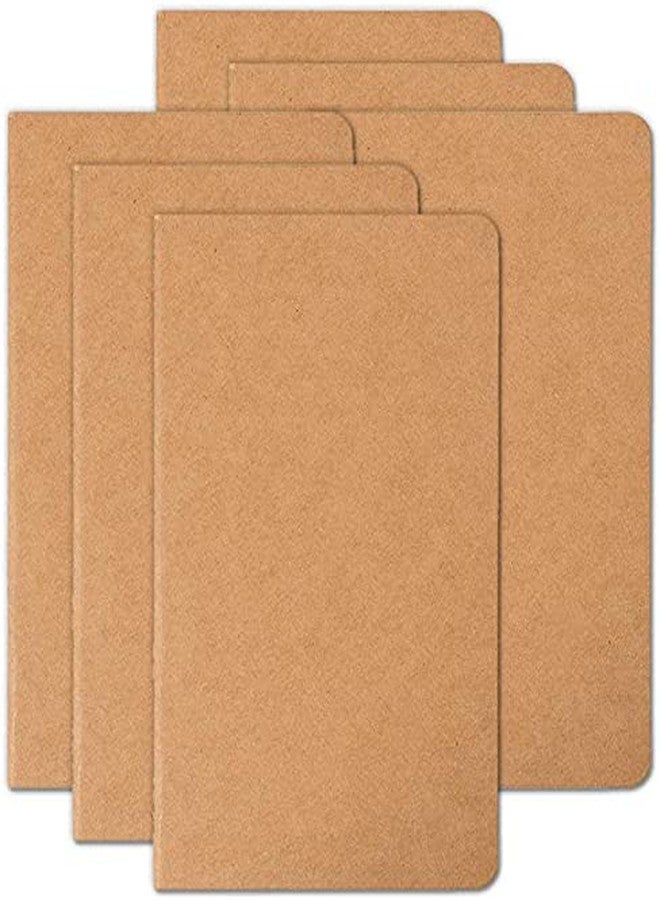 Edulearnable 6 Pcs Pack Kraft Notebook A5 Ruled Note Pad, Travel Journal 64 Pages/ 32 Sheets Memo Notepads Planner Perfect for Travel School - Image 3