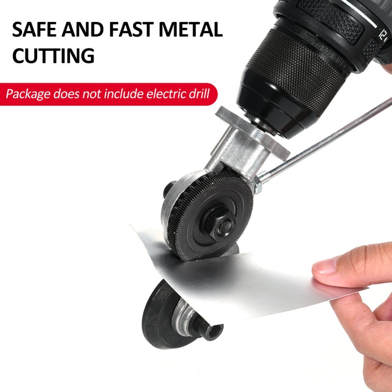 Electric Drill Plate Cutter Metal Nibbler Drill Attachment Sheet Metal Cutter Sheet Metal Knife for Cutting Iron White Sheet Steel Copper Aluminum - Image 3