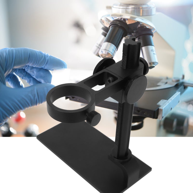 Microscope Stand Tool 32-34mm Aluminum Alloy Professional Holder - Adjustable Height Bracket for USB Digital Electron Microscopes - Stable Clamp for Jewelry Identification Precision Parts Maintenance - Image 5
