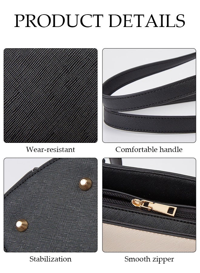 DUNISO 3pcs Women's Fashion Shoulder Tote Bag Faux Leather Handbag Crossbody bag Purse Set Large Capacity Tote Bag Fashionable Travel Messenger Shoulder Bag For Ladies  - Image 3