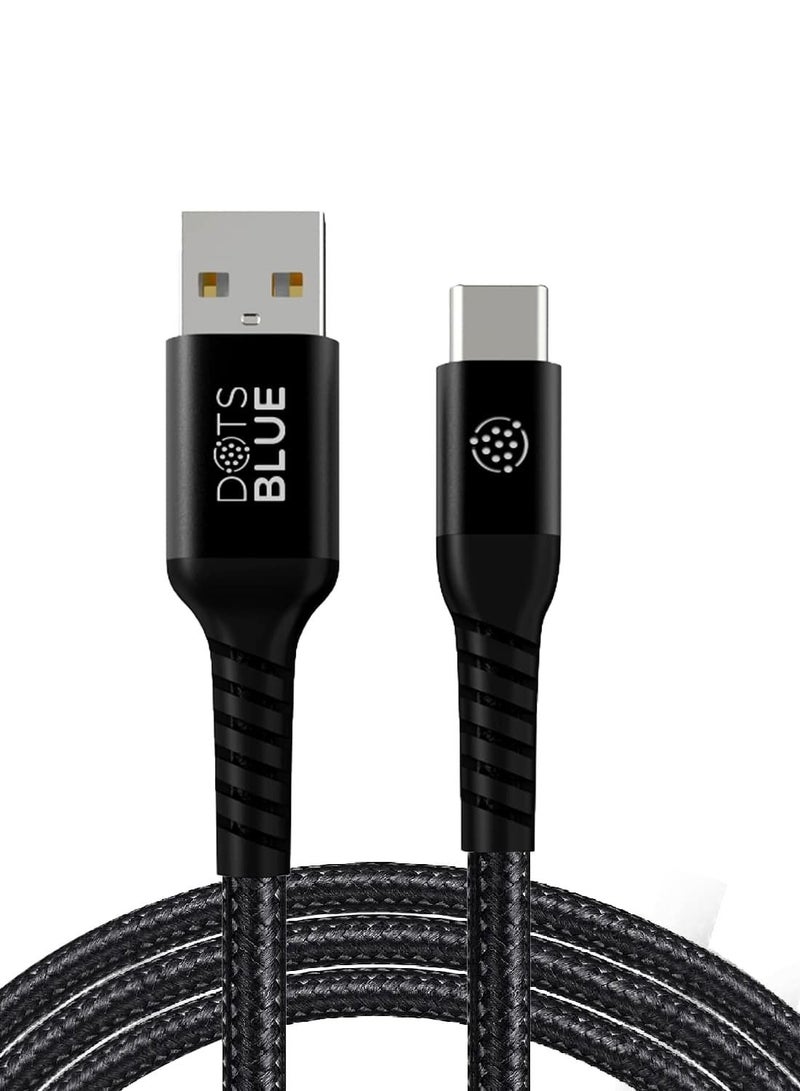 DOTS BLUE USB-A TO USB-C 60W DATA CABLE 3M - Image 4