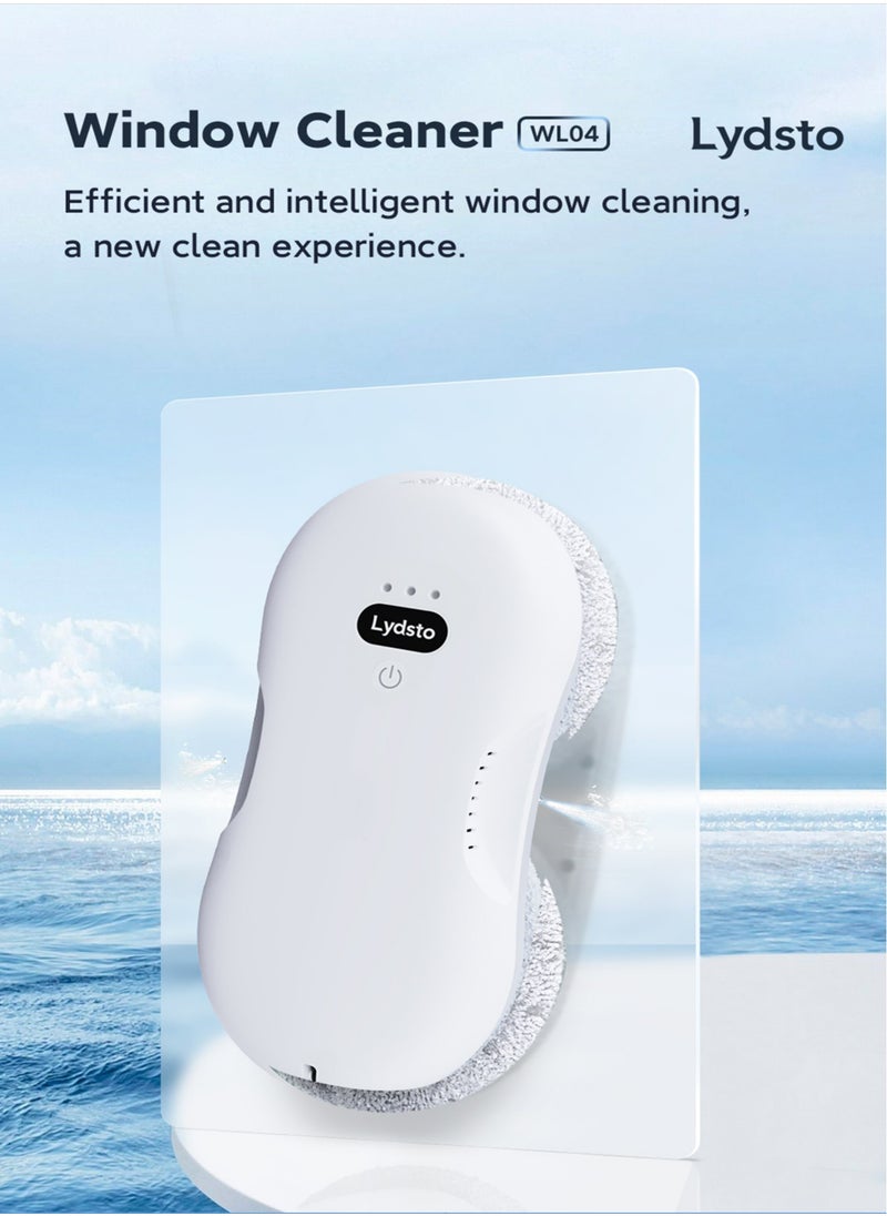 Lydsto - Smart Round Window Cleaning Robot – Dual Disc Design, Dual-Sided Water Spray, Automatic Glass Cleaner for Streak-Free Shine, Hands-Free Operation, and Strong Suction for High-Rise & Home Use (European Standard) WL04- White - Image 1