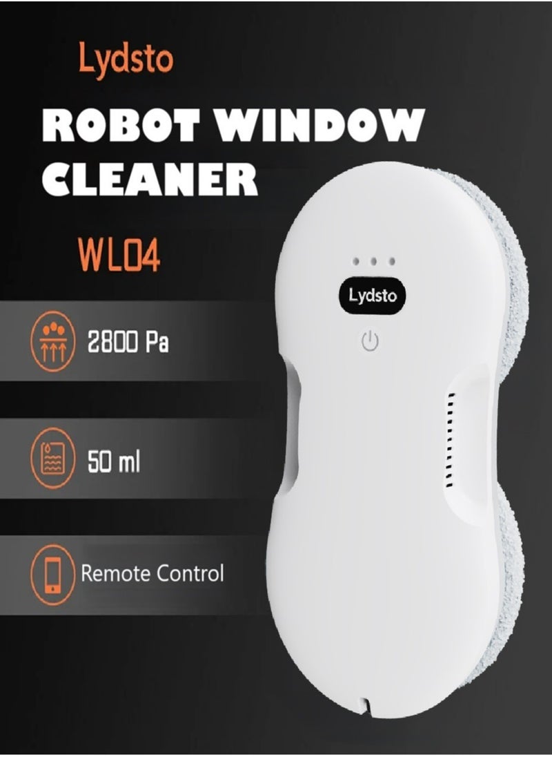 Lydsto - Smart Round Window Cleaning Robot – Dual Disc Design, Dual-Sided Water Spray, Automatic Glass Cleaner for Streak-Free Shine, Hands-Free Operation, and Strong Suction for High-Rise & Home Use (European Standard) WL04- White - Image 1