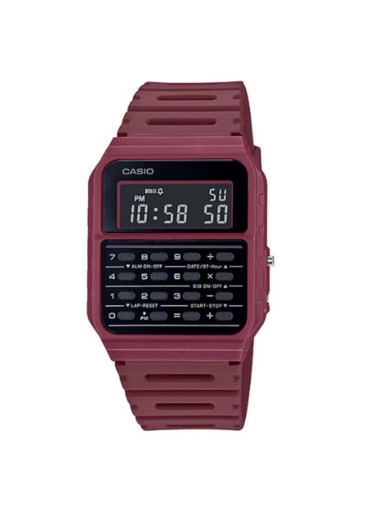 CASIO CA-53WF-4BDF Resin Digital Wrist Men Watches, 33 mm, Maroon - Image 1