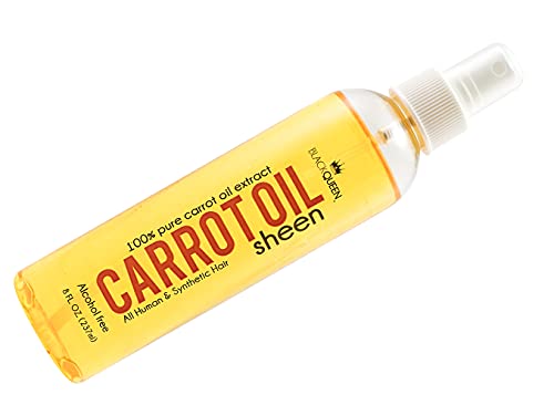 Black Queen Carrot Oil Sheen Spray – Lightweight Shine & Moisture for 4C Hair, Locs, Braids, Twists – Nourishing, Non-Greasy, Made in USA (8 oz) - Image 1