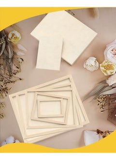 Pllieay 8Pack 4 Sizes Wood Canvas Board Unfinished Wood Cradled Painting Panel Boards For Pouring Art Crafts Painting And Decor (5X7’’ 8X10’’ 9X12’’ 11X14’’)  - Image 5