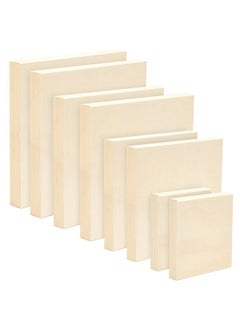 Pllieay 8Pack 4 Sizes Wood Canvas Board Unfinished Wood Cradled Painting Panel Boards For Pouring Art Crafts Painting And Decor (5X7’’ 8X10’’ 9X12’’ 11X14’’)  - Image 1