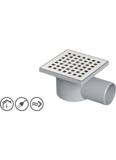 MaxiFlow - Floor Drain Side Outlet 10X10 - Image 1