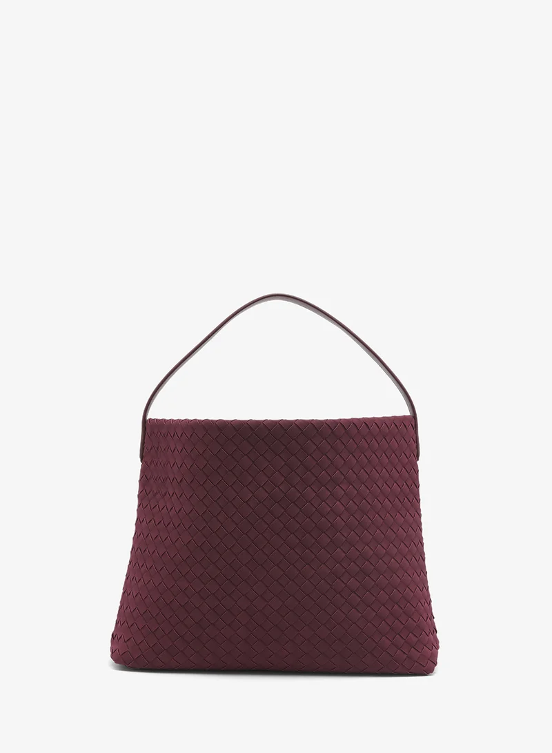 ايلا Suede Woven Textured Tote Bag