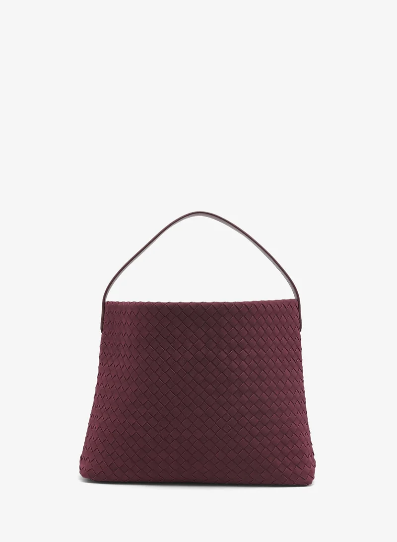 ELLA Suede Woven Textured Tote Bag