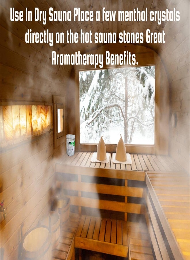 MAK بلورات الميثول ماك 4 أونص - عضوي نقي 100% طبيعي - بلورات الميثول من نعناع ميثا أرفينسيس - تأتي في جرة للحفاظ على النضارة لفترة طويلة - Image 5