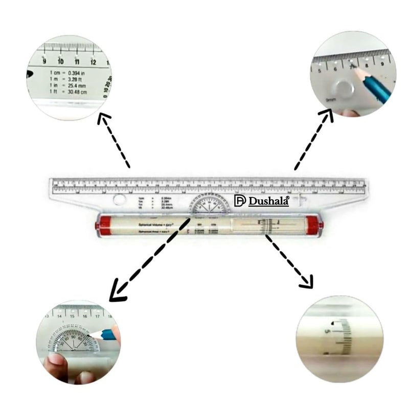 DUSHALA Roller Scale, 30 cm, for Engineering/Architectural Drawings (3) - Image 2
