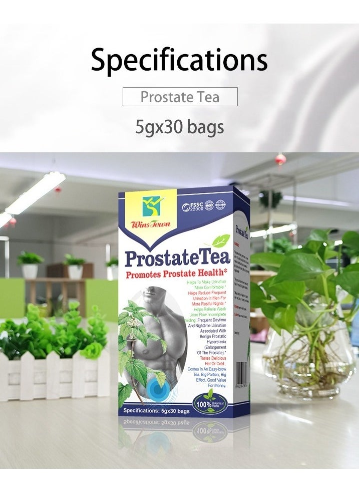 Wins Town - Prostate Tea Bags Individual Package Prostate Health Tea for Men Portable Male Prostatic Health Care Tea Infuser Bags 30 Bags - Image 1